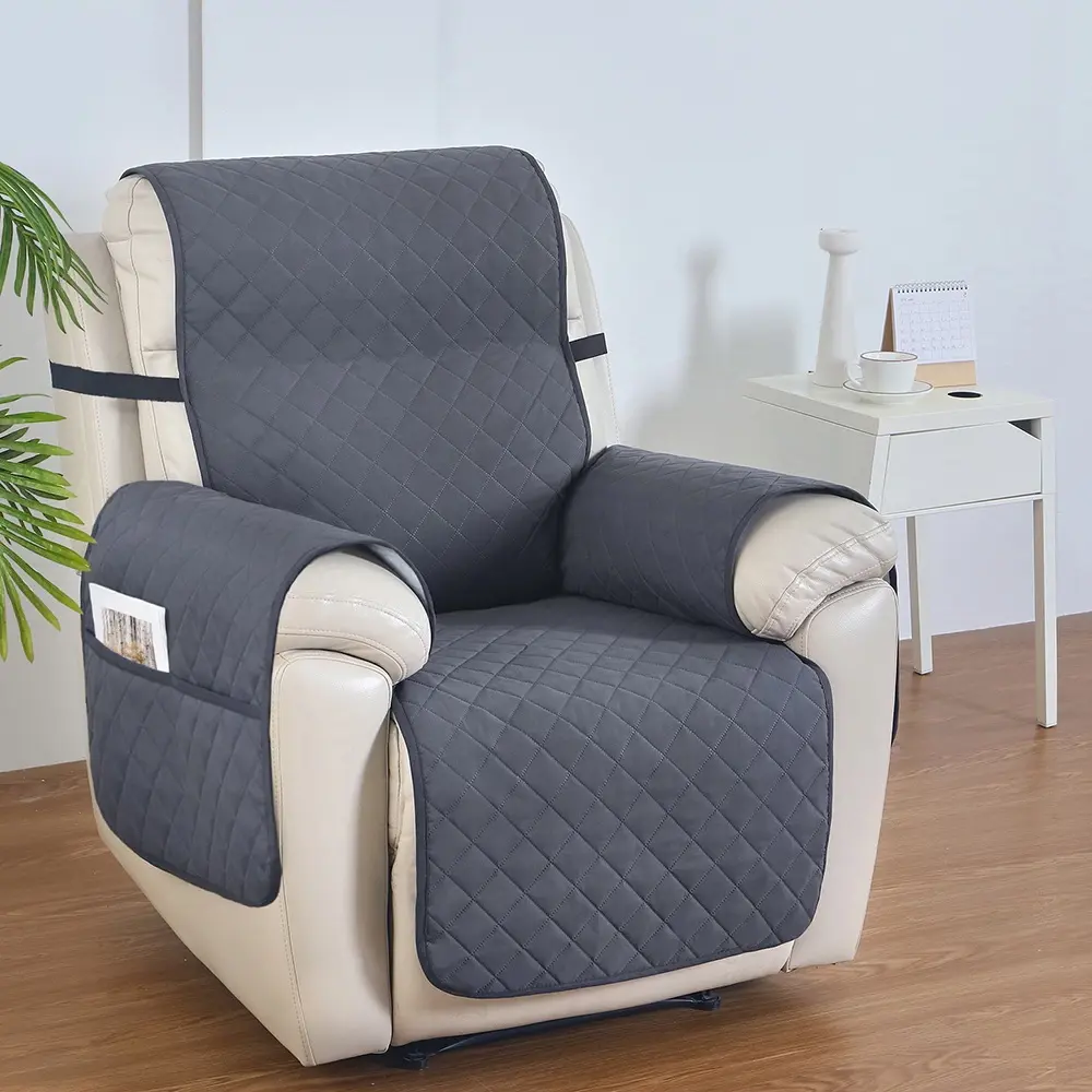 Artiss Recliner Chair Cover 100% Water Resistant Grey - Furniture