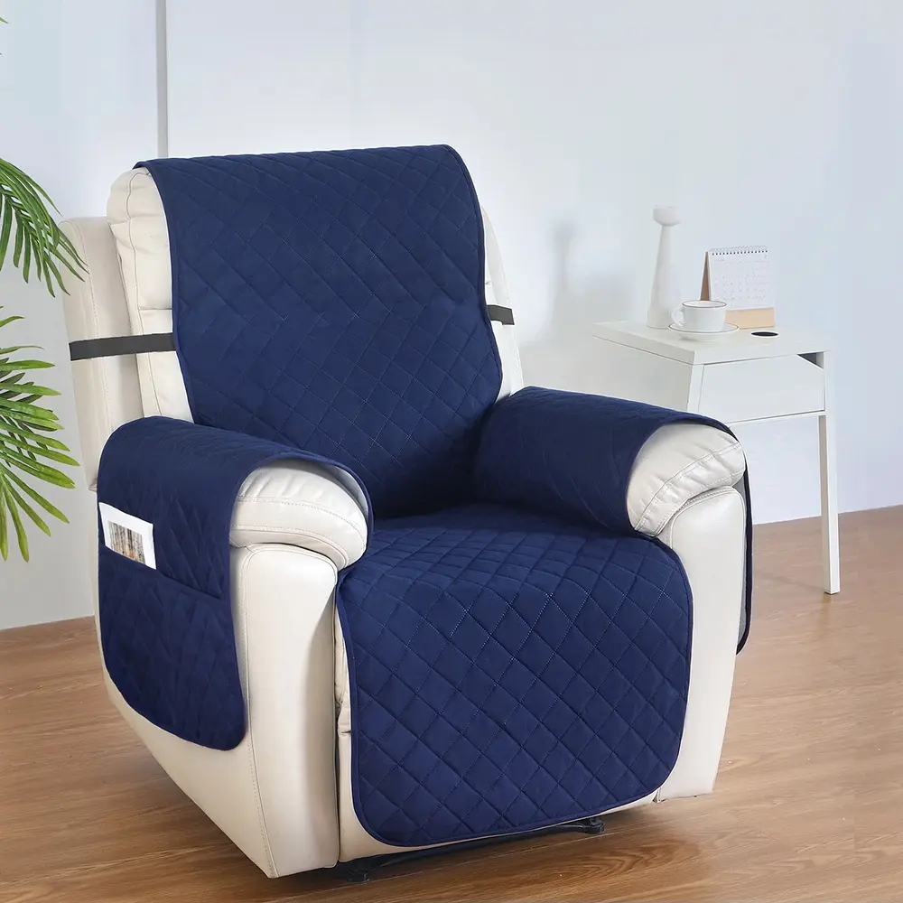 Artiss Recliner Chair Cover 100% Water Resistant Navy - Home & Garden