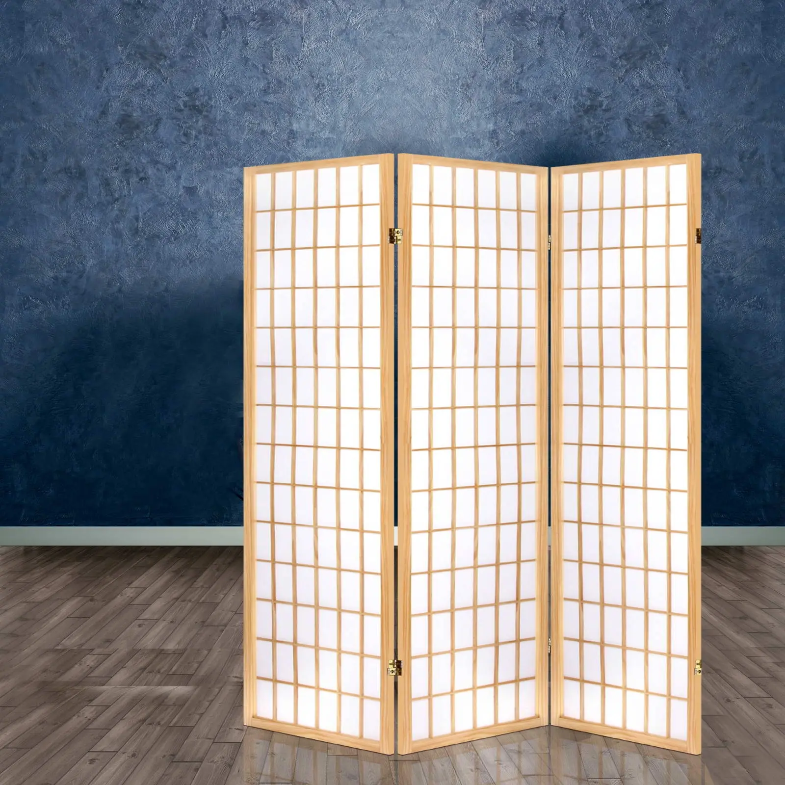 Artiss 3 Panel Room Divider Screen 131x179cm Natural - Furniture