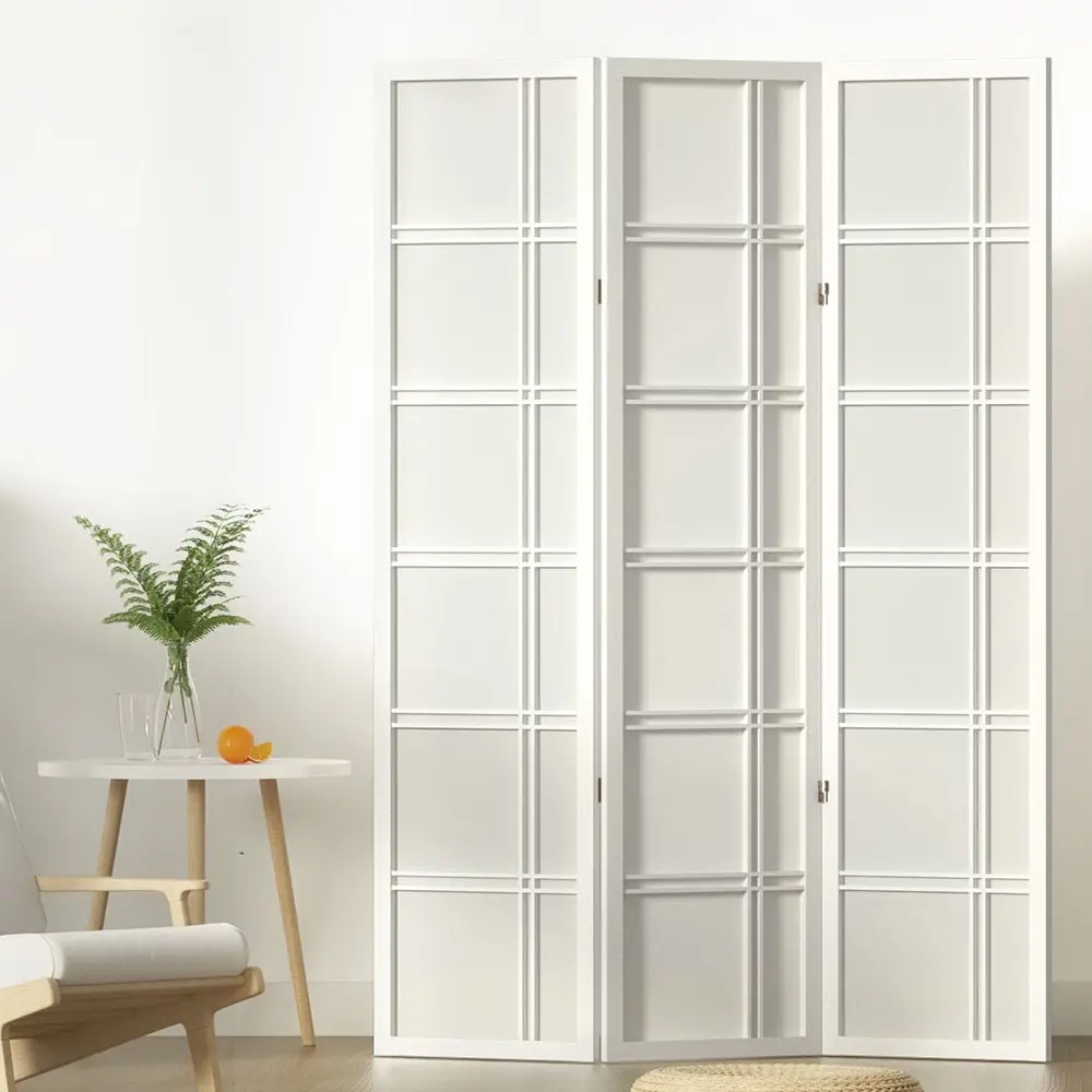 Artiss 3 Panel Room Divider Screen 132x179cm Nova White - Over 40% off Living Room Furniture