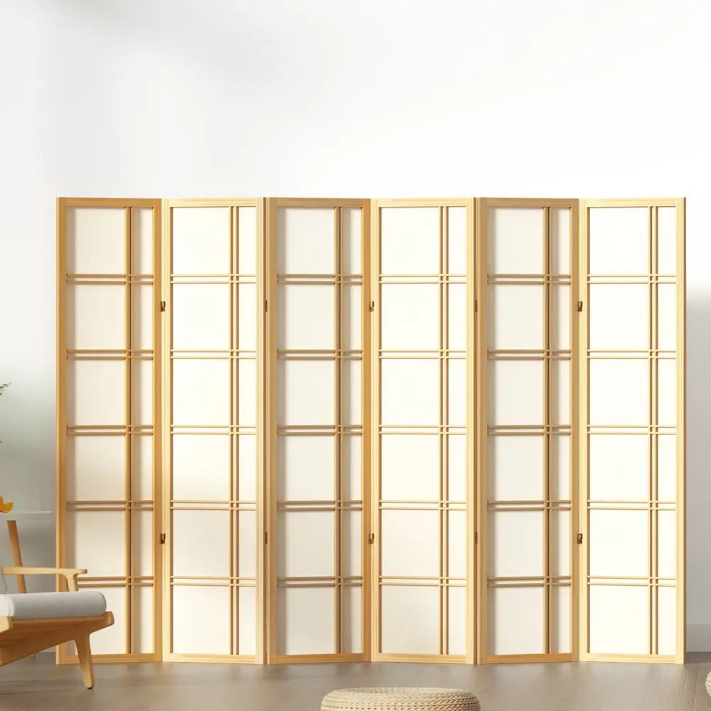 Artiss 6 Panel Room Divider Screen 265x179cm Nova Natural - Furniture