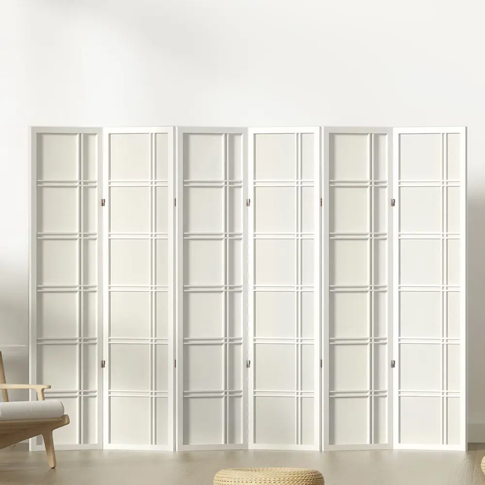 Artiss 6 Panel Room Divider Screen 265x179cm Nova White - Furniture