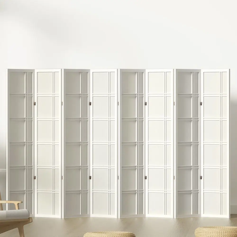 Artiss 8 Panel Room Divider Screen 353x179cm Nova White - Furniture