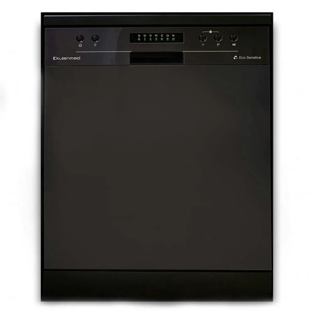 Kleenmaid Black Stainless Steel Freestanding/Built Under Program Dishwasher 60cm - Home & Garden