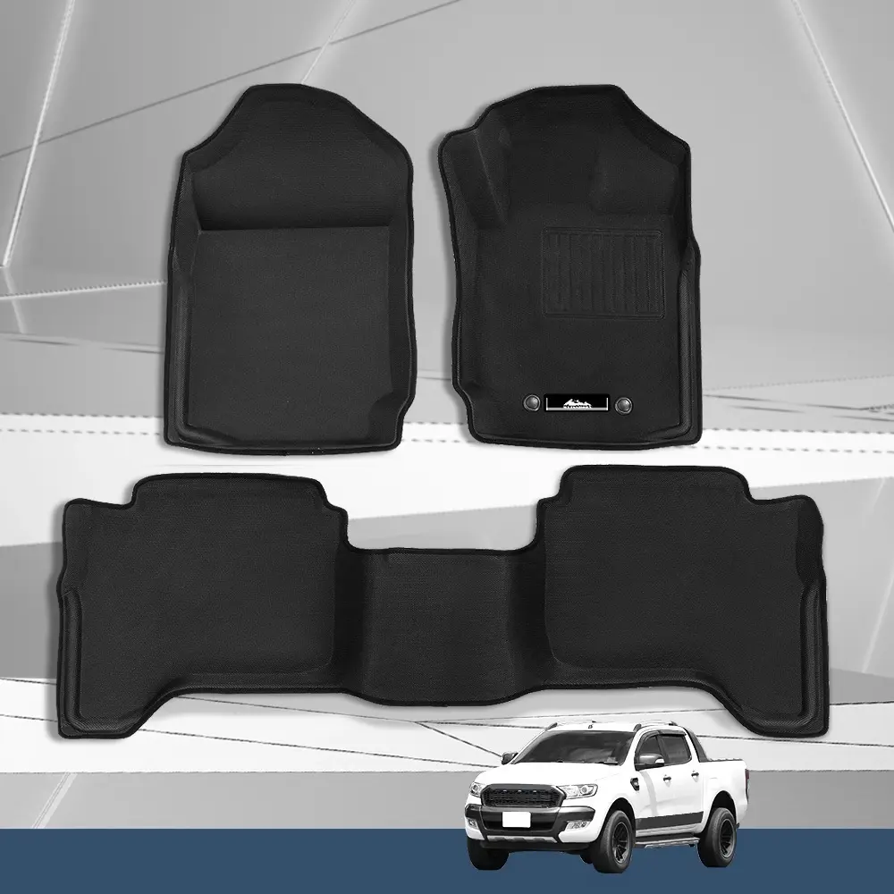 Weisshorn Car Floor Mats Rubber Compatible For Ford Ranger PX PX2 PX3 Dual Cab - Automotive