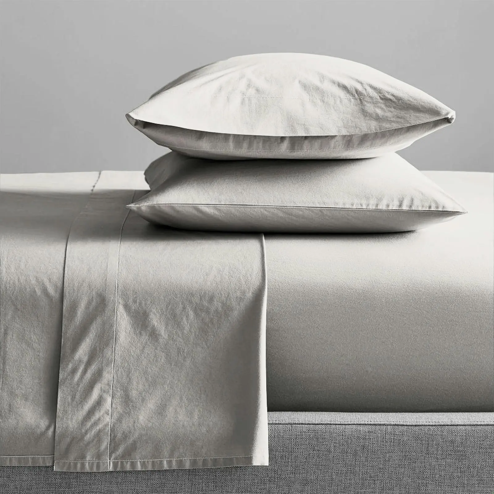 Renee Taylor Queen Sheet/Pillowcases Set 300TC Organic Cotton Bedding Moonbeam - Home & Garden