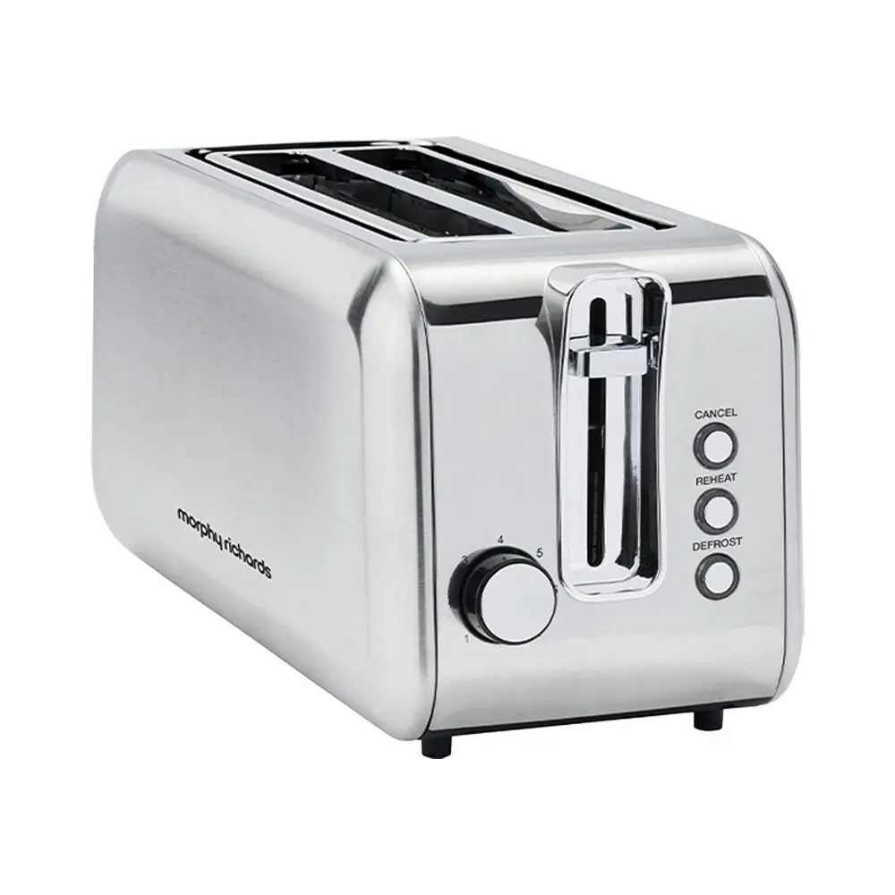 Morphy Richards Electric Slim Kitchen Equip 4 Slice Long Slot Toaster 1450W - Home & Garden