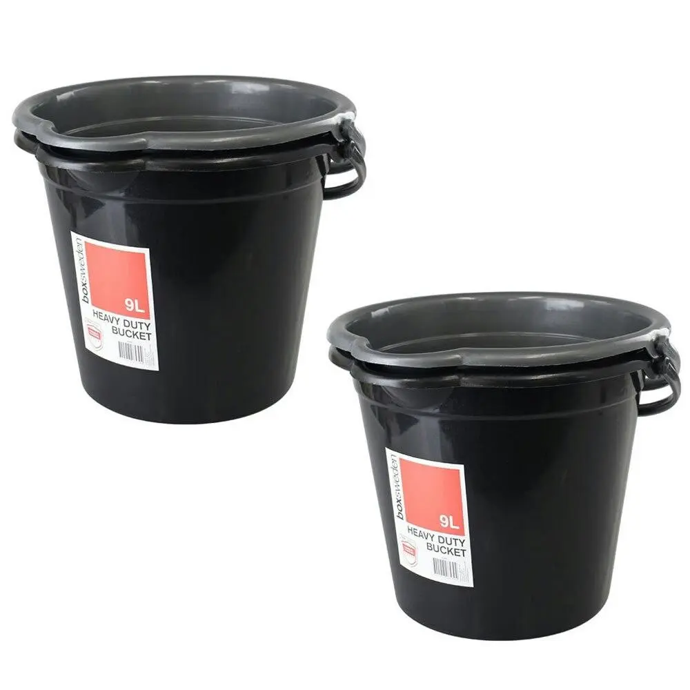 4x Boxsweden Heavy Duty Bucket 9L w/ Sprout Water Storage Vessel Container Asst - Home & Garden