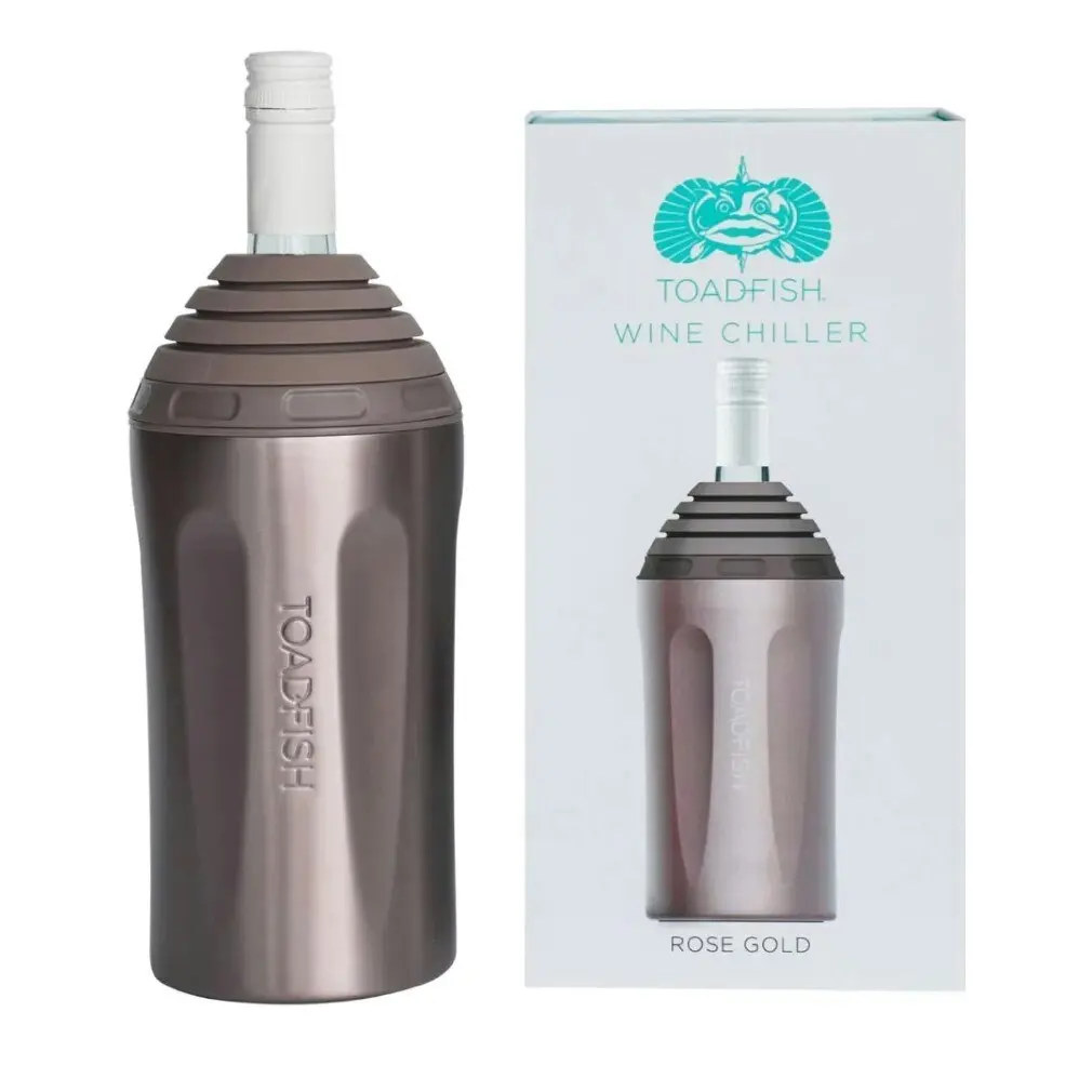 Rose Toadfish Stainless Steel Wine Chiller with Double Wall Vaccuum Insulation - Sports & Outdoor
