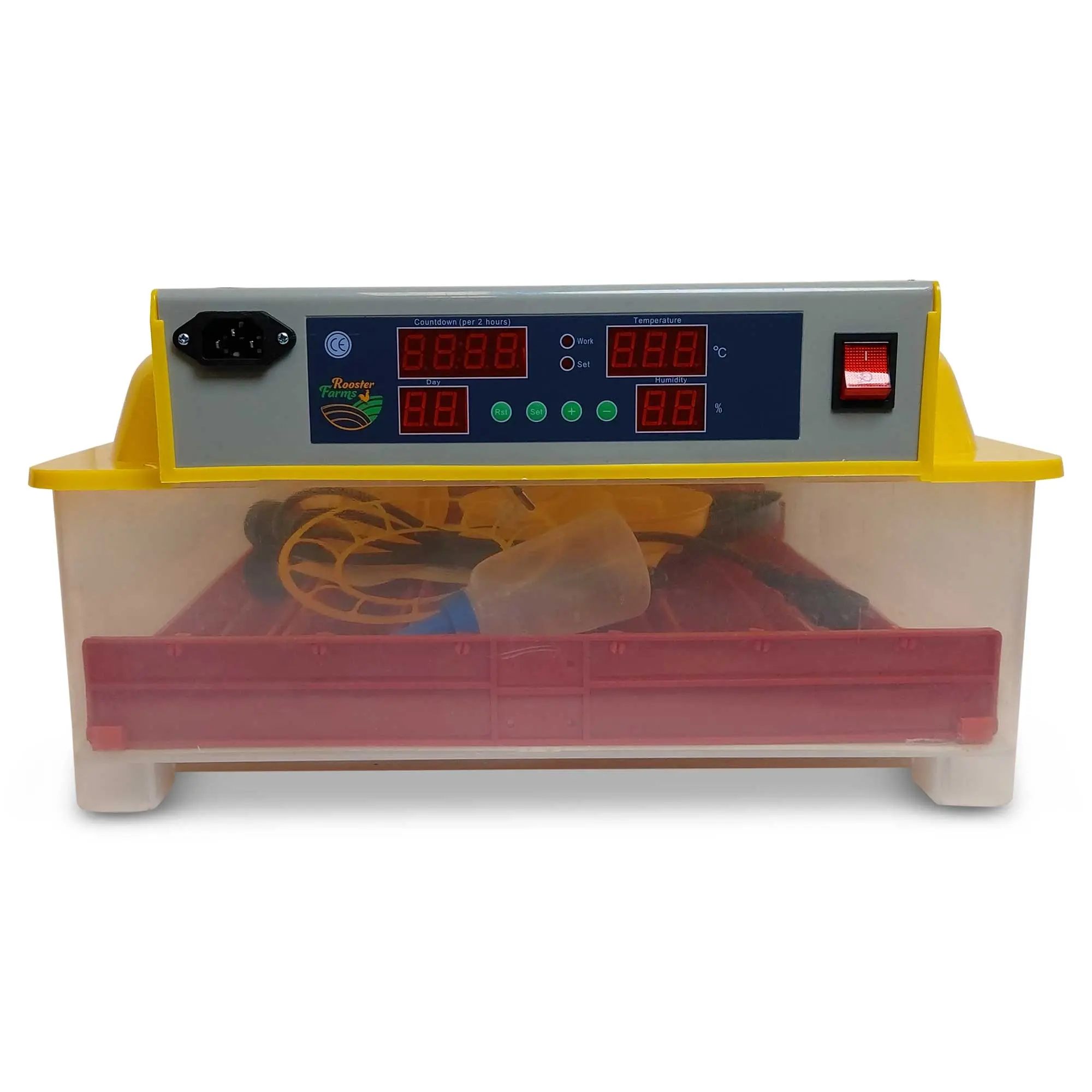 Rooster Farms Electric 60 Egg Incubator + Accessories for Chicken Quail Duck - Commercial