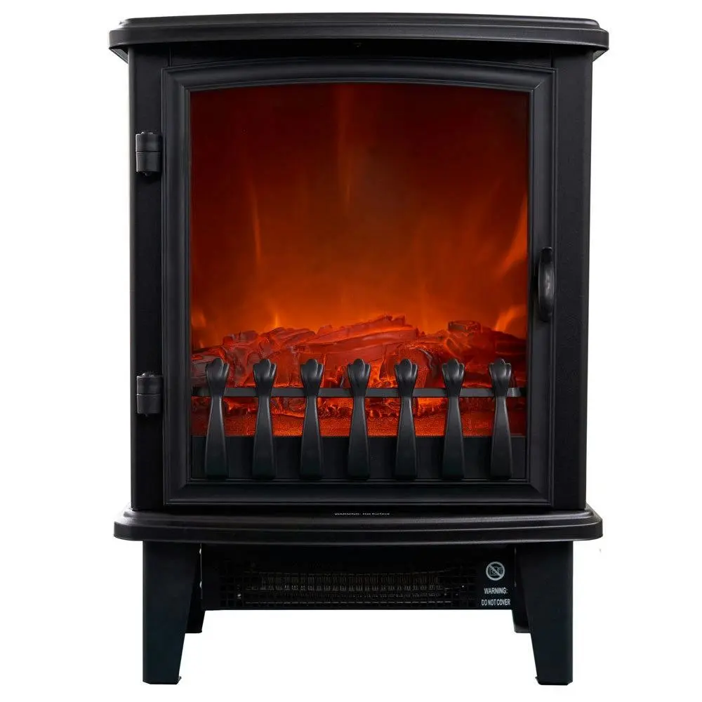 Heller 1800W Electric Fireplace Heater Freestanding Heating/Flame/Fire Effect - Home & Garden