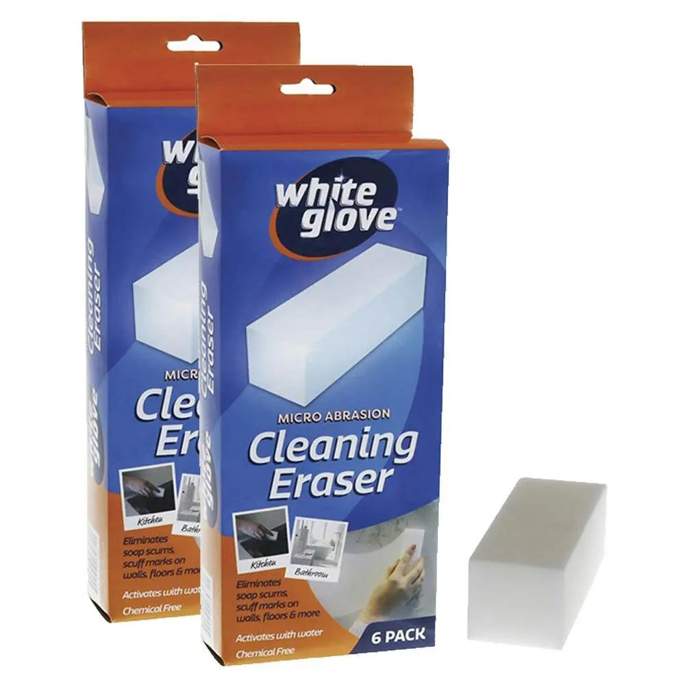 12pc White Glove Max 30cm Dual Head Brush Comfort Grip Cleaning Supplies Grey - Home & Garden