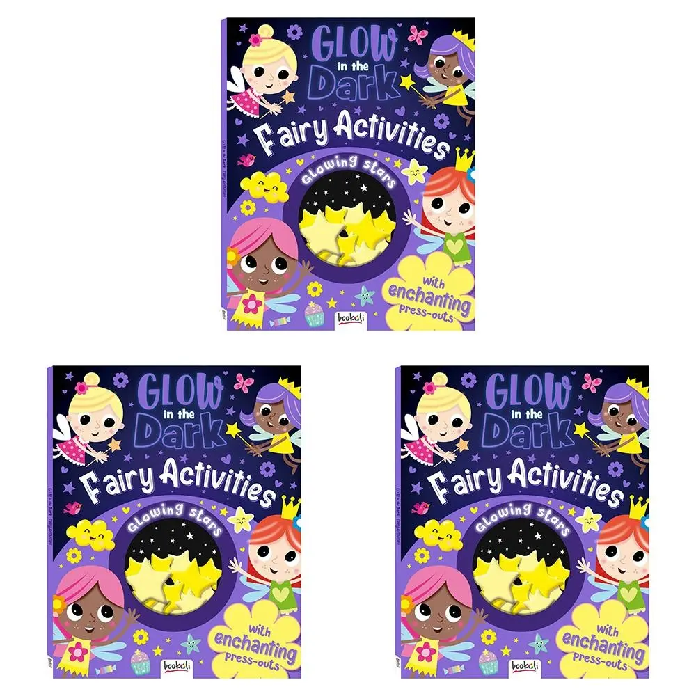 3x Bookoli CSA Glow in the Dark Fun Twinkly Fairies Kids/Children Activity Book - Entertainment