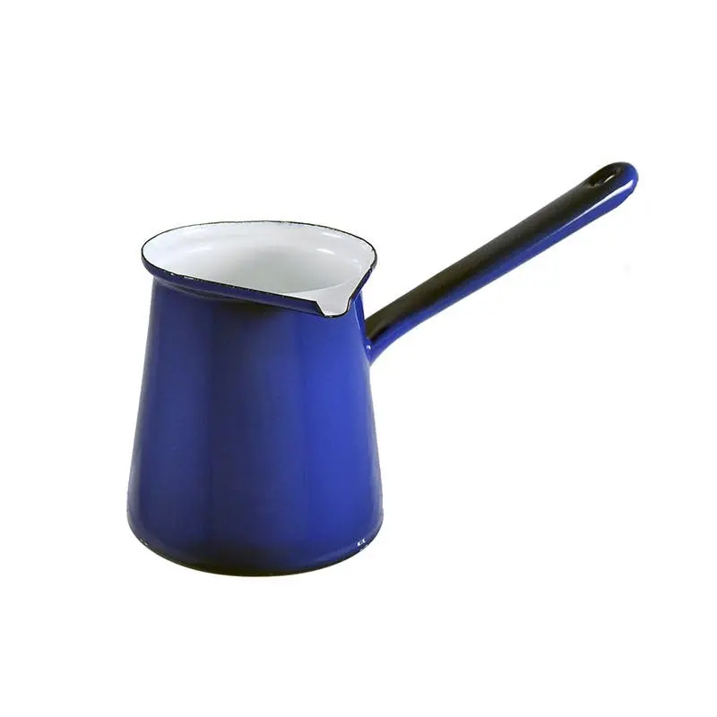 Urban Style 7cm Enamel 750ml Turkish Coffee Pot/Chai Latte Warmer w/ Handle Blue - Home & Garden