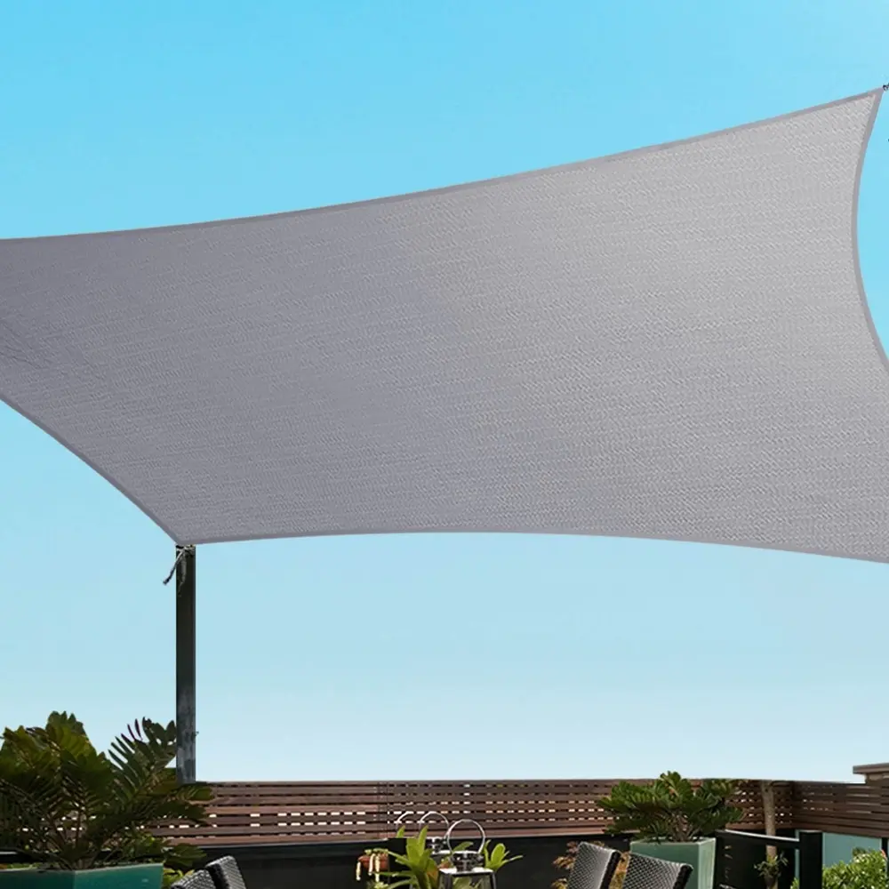 Instahut Waterproof Shade Sail Shade cloth 220GSM Canopy 3x5m - Home & Garden