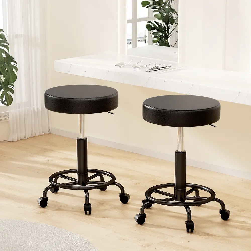 Artiss 2x Salon Stool Round Swivel Chair - Commercial