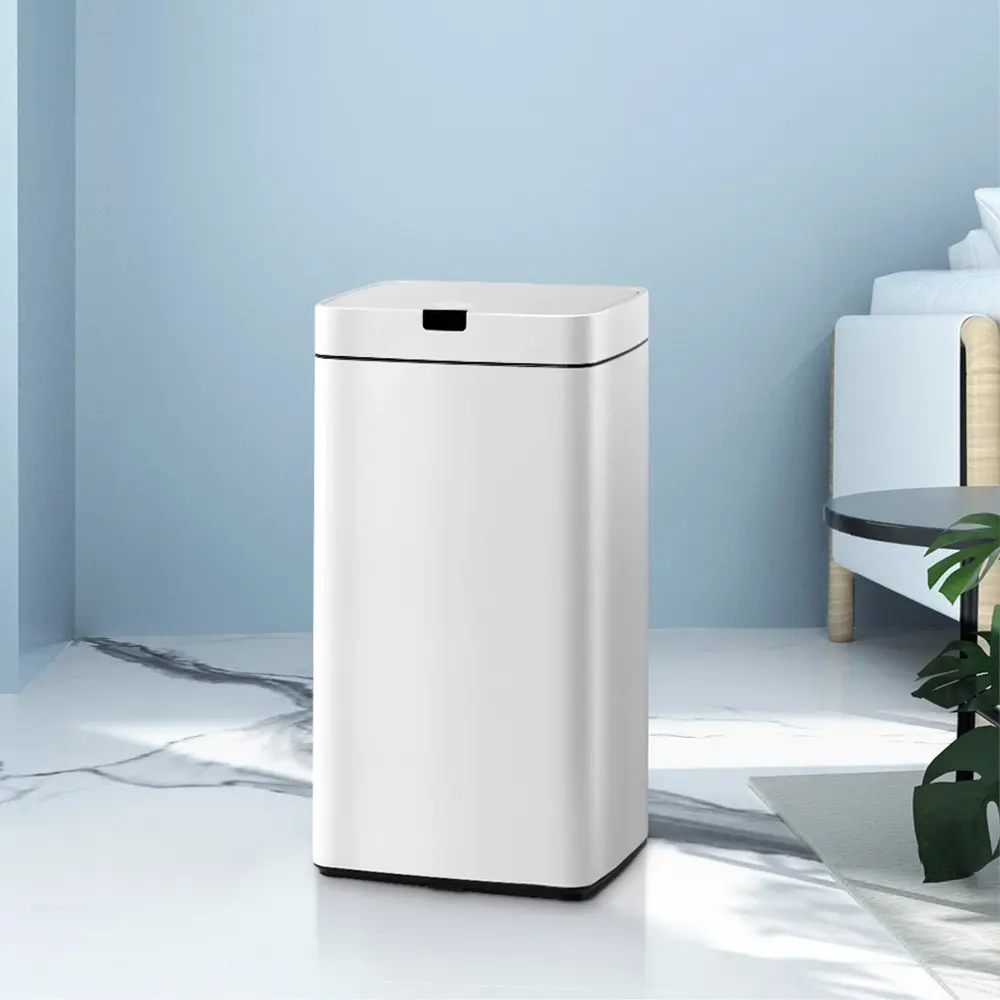 Devanti 45L Motion Sensor Bin Rubbish Automatic White - Free Shipping Specials