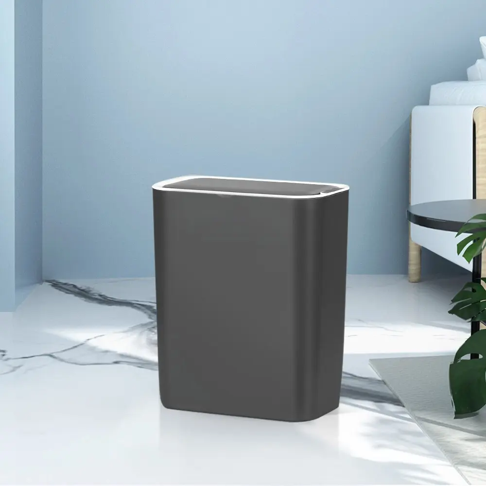 Devanti 9L Motion Sensor Bin Rubbish Automatic Ash Black - Home & Garden