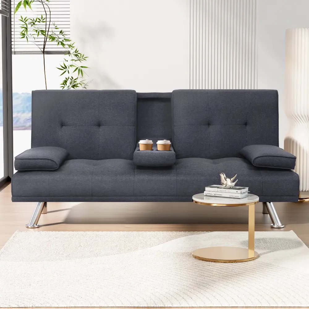 Artiss Sofa Bed 175CM Dark Grey Fabric - Furniture