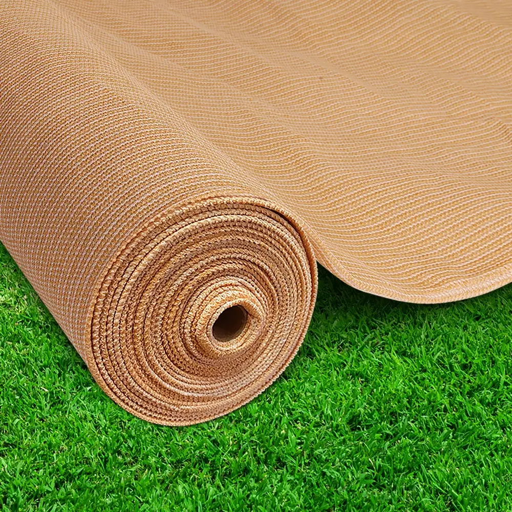 Instahut 50% Shade Cloth 3.66x10m Shadecloth Sail Heavy Duty Beige - Home & Garden