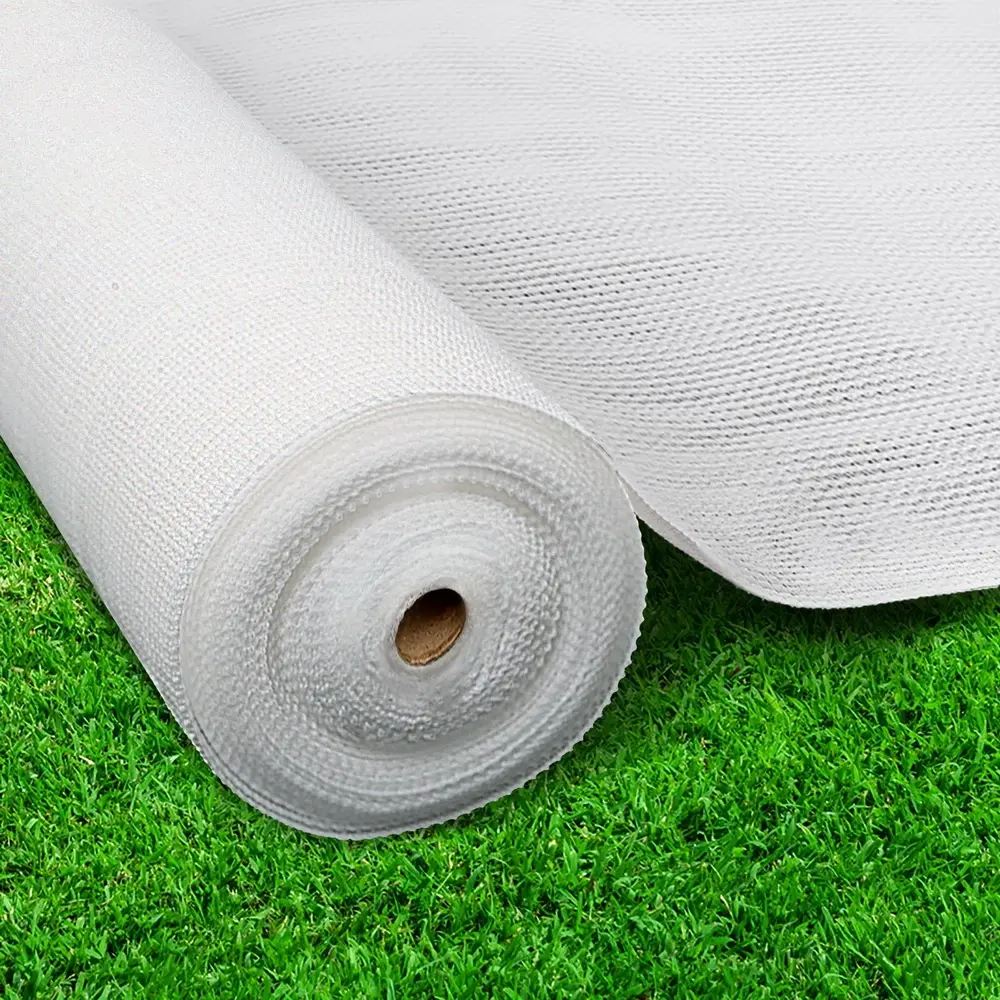 Instahut 50% Shade Cloth 3.66x30m Shadecloth Wide Heavy Duty White - Home & Garden