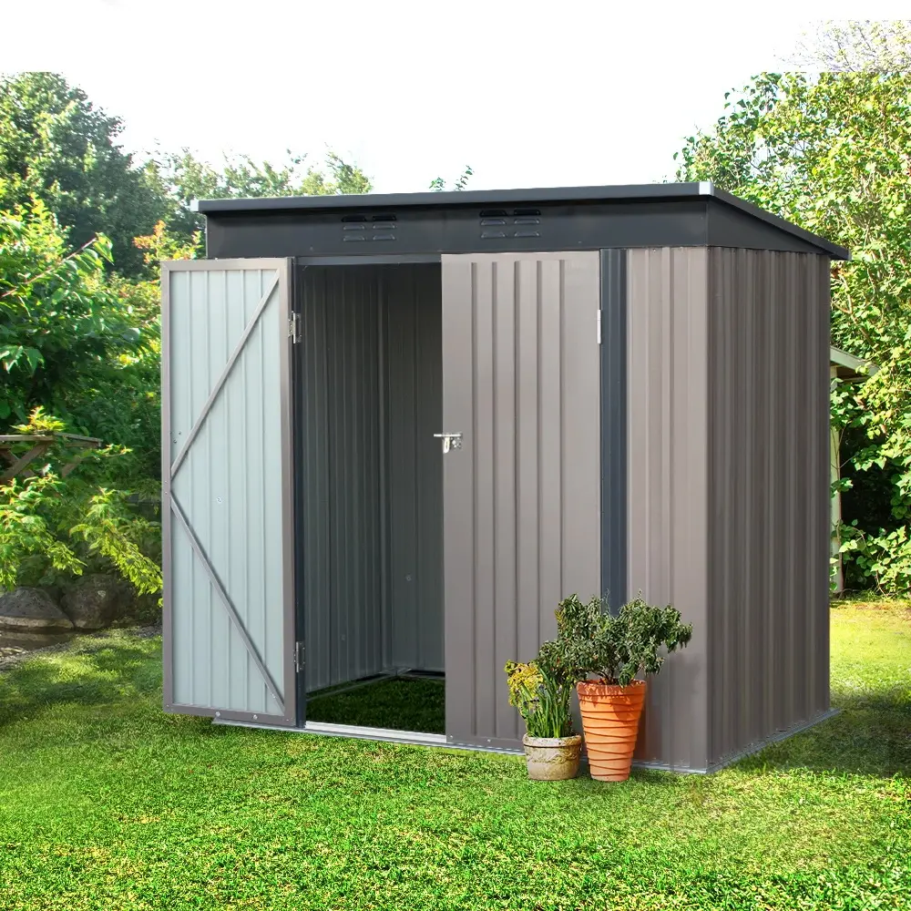 Giantz Garden Shed 1.95x1.31M Sheds Outdoor Storage Steel Workshop House Tool Double Door - Best Sellers From $10