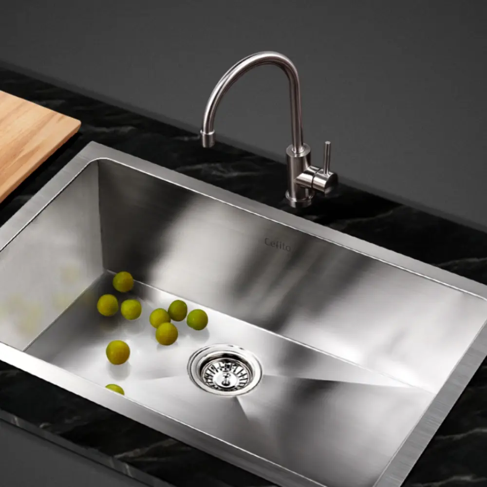 Cefito Kitchen Sink 45X30CM Stainless Steel Basin Single Bowl Silver - Hardware