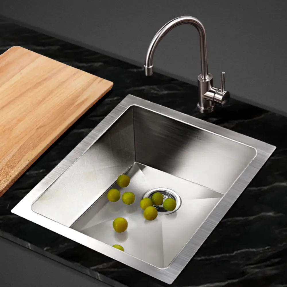 Cefito Kitchen Sink 45X39CM Stainless Steel Basin Single Bowl Silver - Hardware