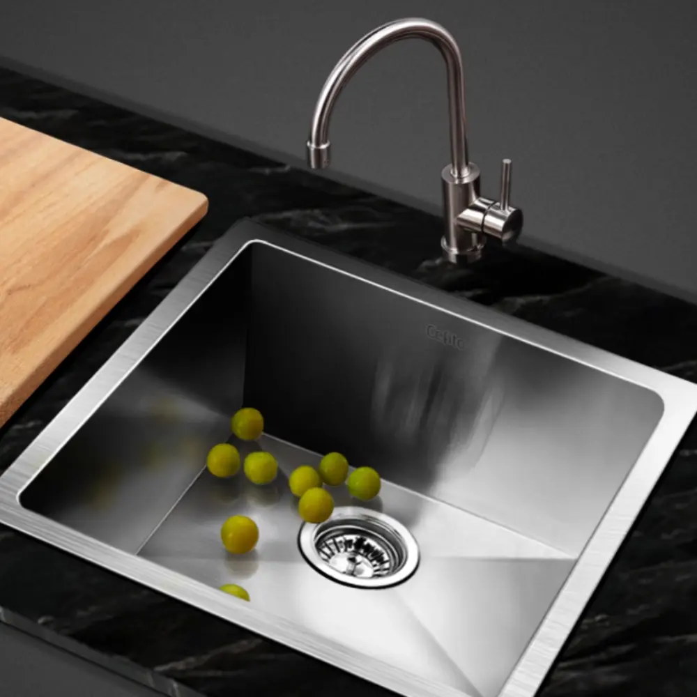 Cefito Kitchen Sink 44X44CM Stainless Steel Basin Single Bowl Silver - Free Shipping Specials