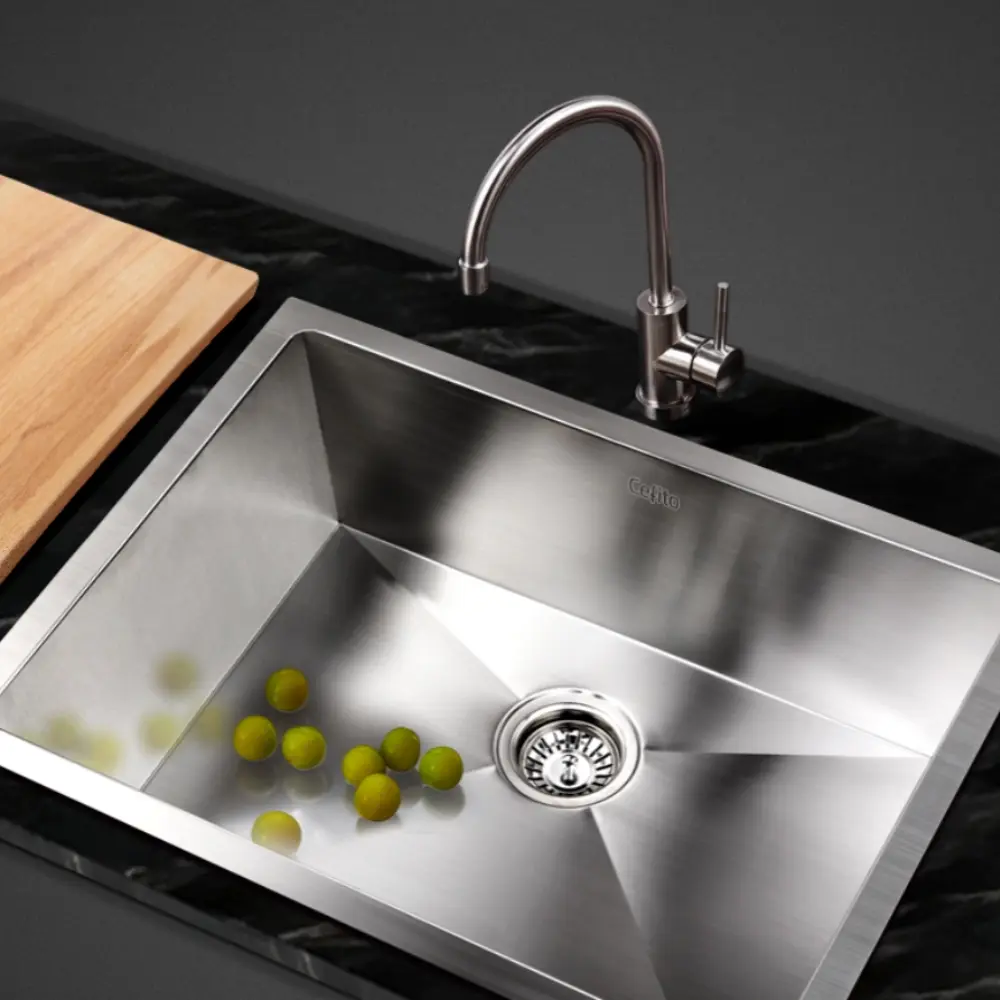 Cefito Kitchen Sink 60X45CM Stainless Steel Basin Single Bowl Silver - Hardware