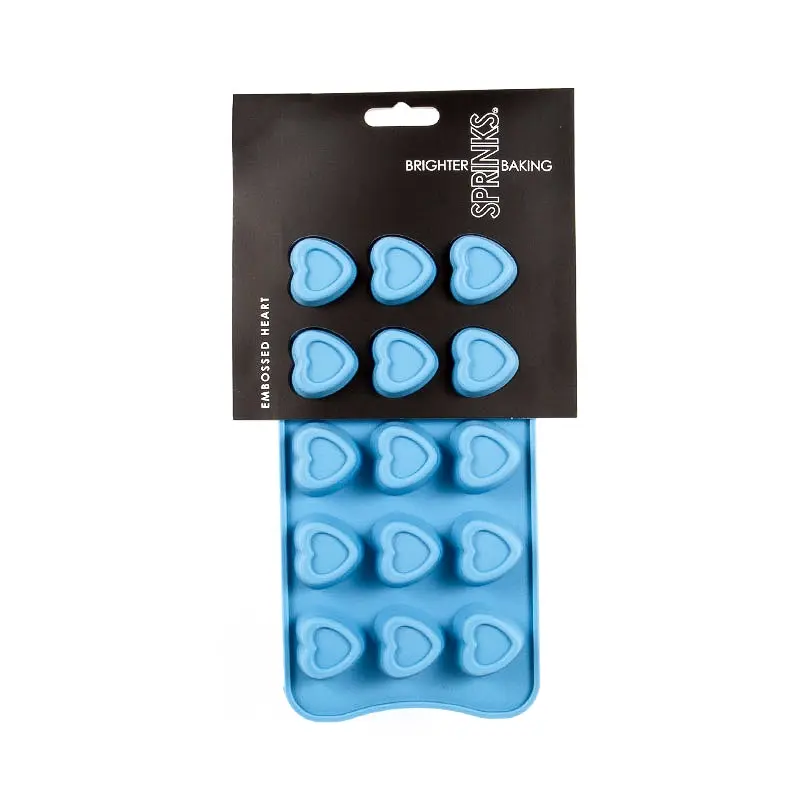Sprinks Embossed Heart Silicone Mould (approx. 10x21cm, 20mm deep) - Home & Garden