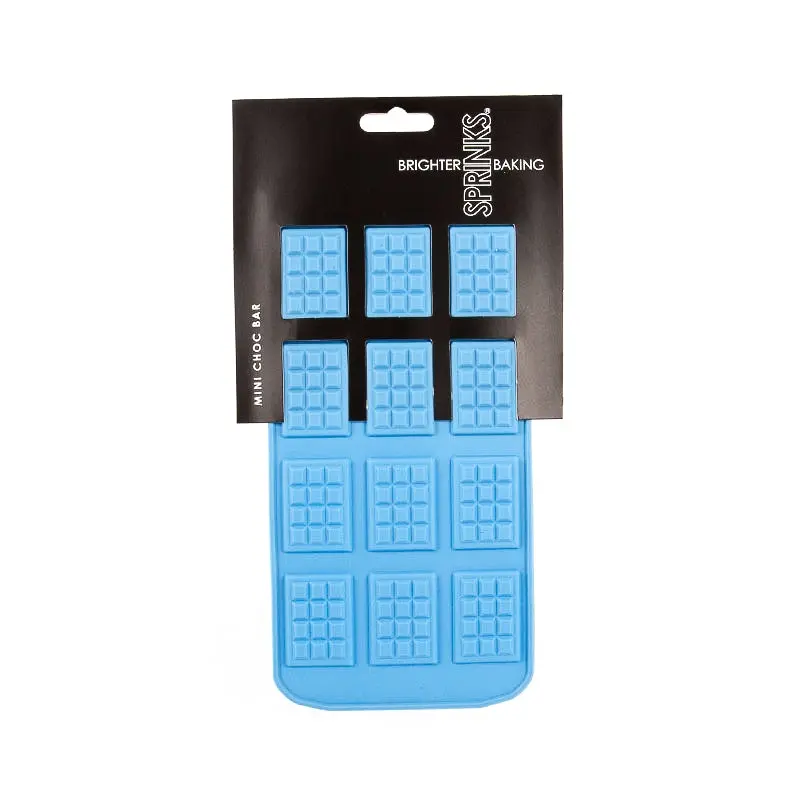 Sprinks Mini Chocolate Bar Silicone Mould (approx. 10x21cm, 20mm deep) - Home & Garden