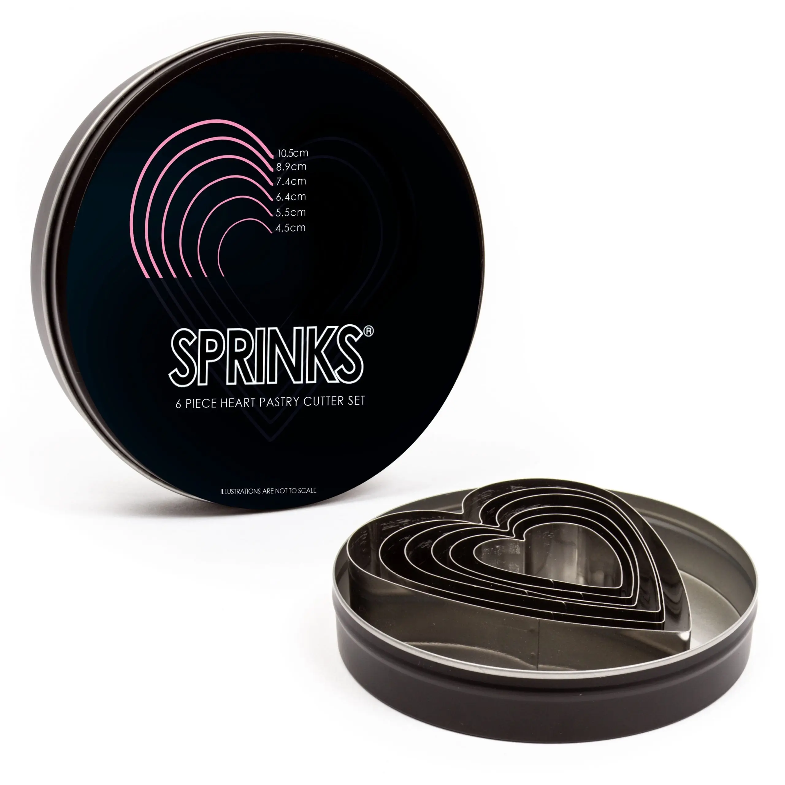 6pc Heart Stainless Pastry Cutter Set by Sprinks - Home & Garden