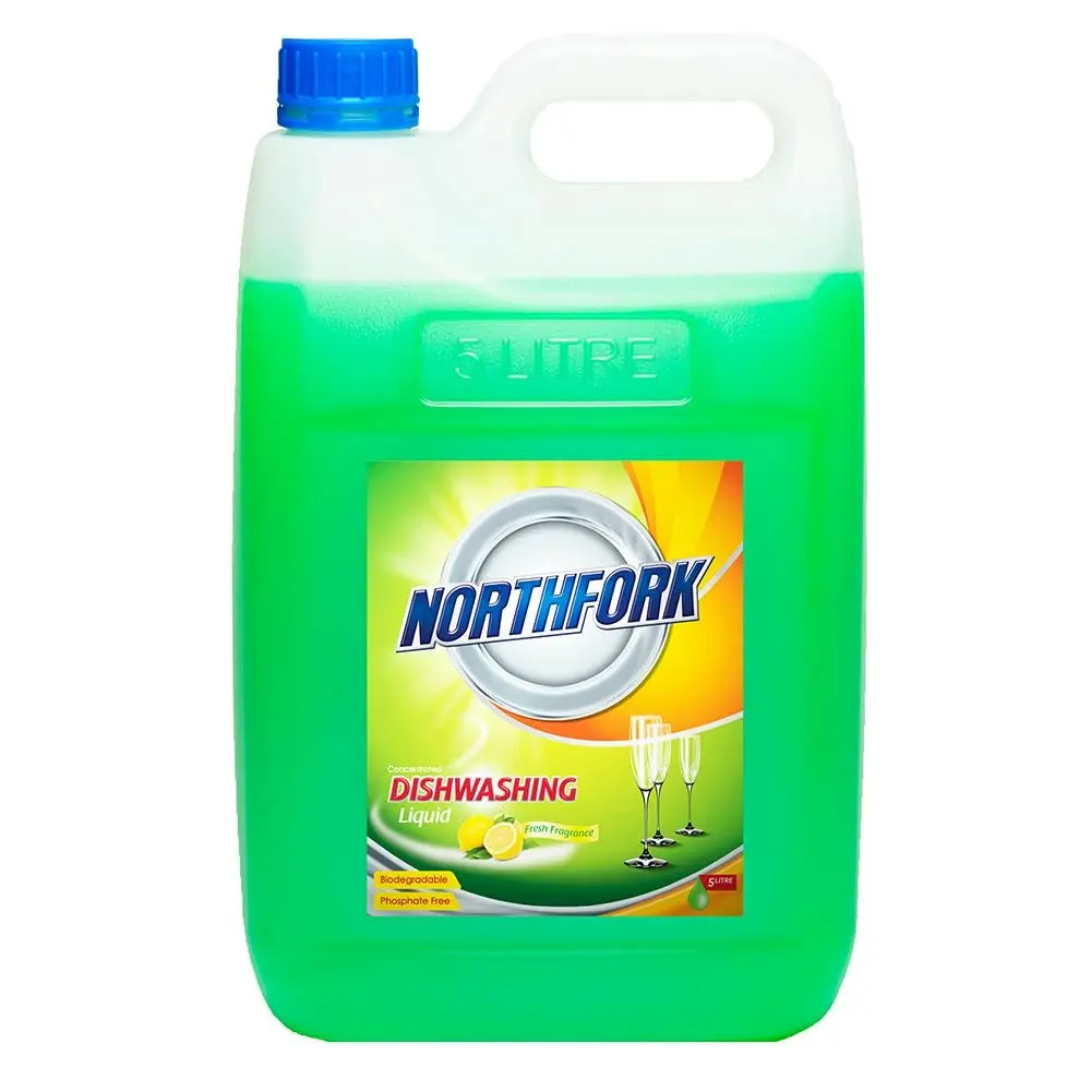 Northfork 5L Biodegradeable Dishwashing Dishes Concentrated Liquid/Soap Lemon - Home & Garden