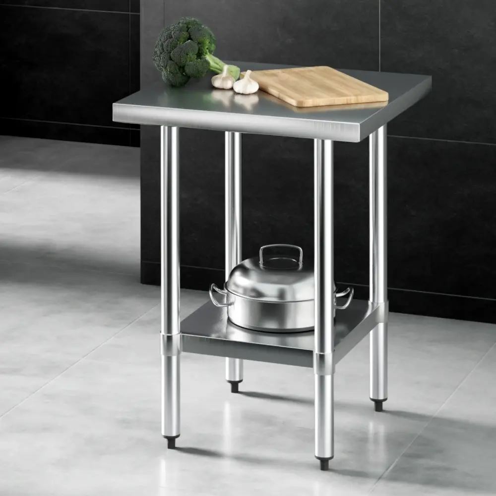 Cefito 610x610mm Stainless Steel Kitchen Bench 430 - Furniture