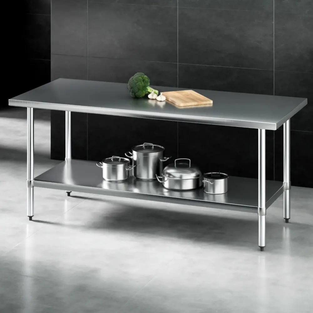 Cefito 1829x760mm Stainless Steel Kitchen Bench 430 - Furniture
