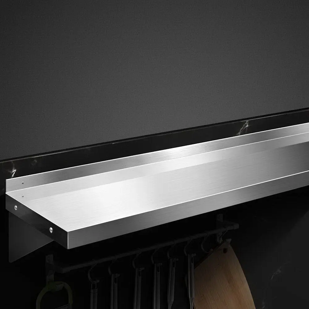 Cefito 1200mm Stainless Steel Kitchen Wall Shelf Mounted Rack - Furniture