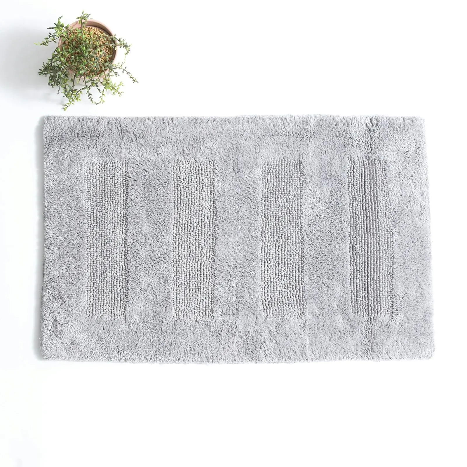 Renee Taylor Retreat 80cm Cotton Bathroom/Toilet Floor Mat Reversible Granite - Home & Garden