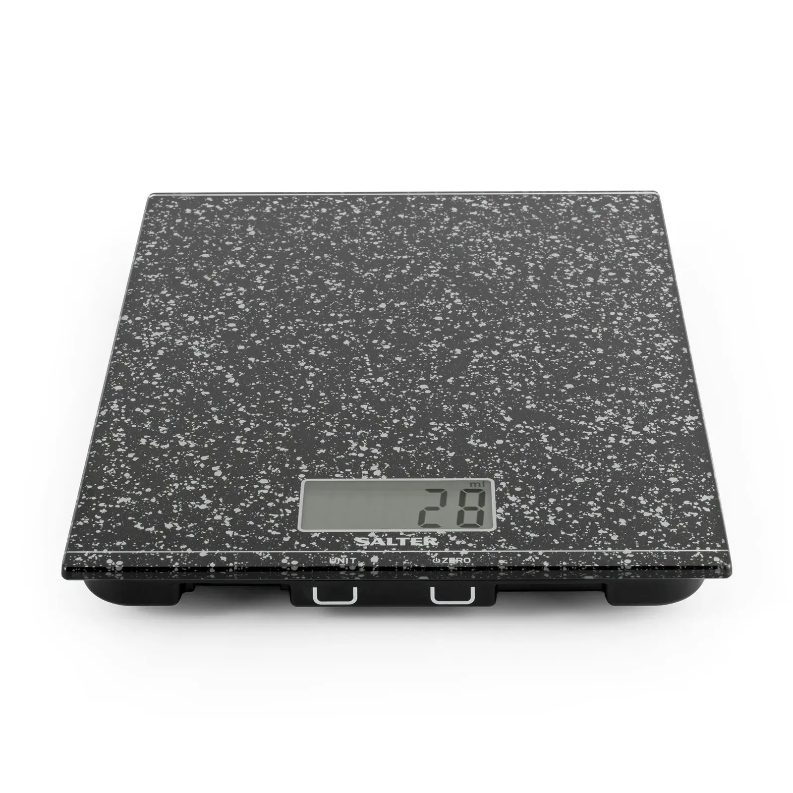 Salter Glitter Electronic Kitchen Tare/Zero Digital Glass Weight Scale 5kg Black - Home & Garden