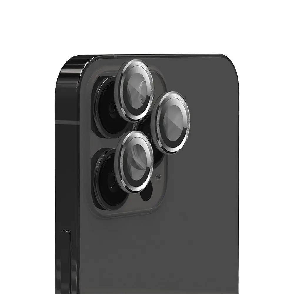 EFM Glass Mobile Camera Lens Protector Armour For Apple iPhone 16 Pro Carbon - Electronics