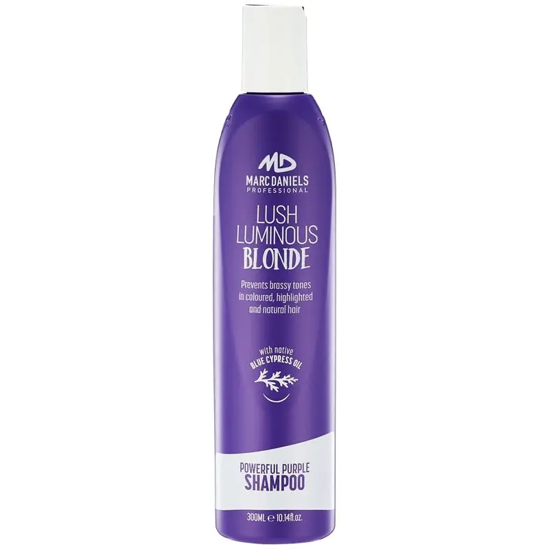 Marc Daniels Powerful Purple Lush Luminous Blonde Shampoo 300ml - Beauty