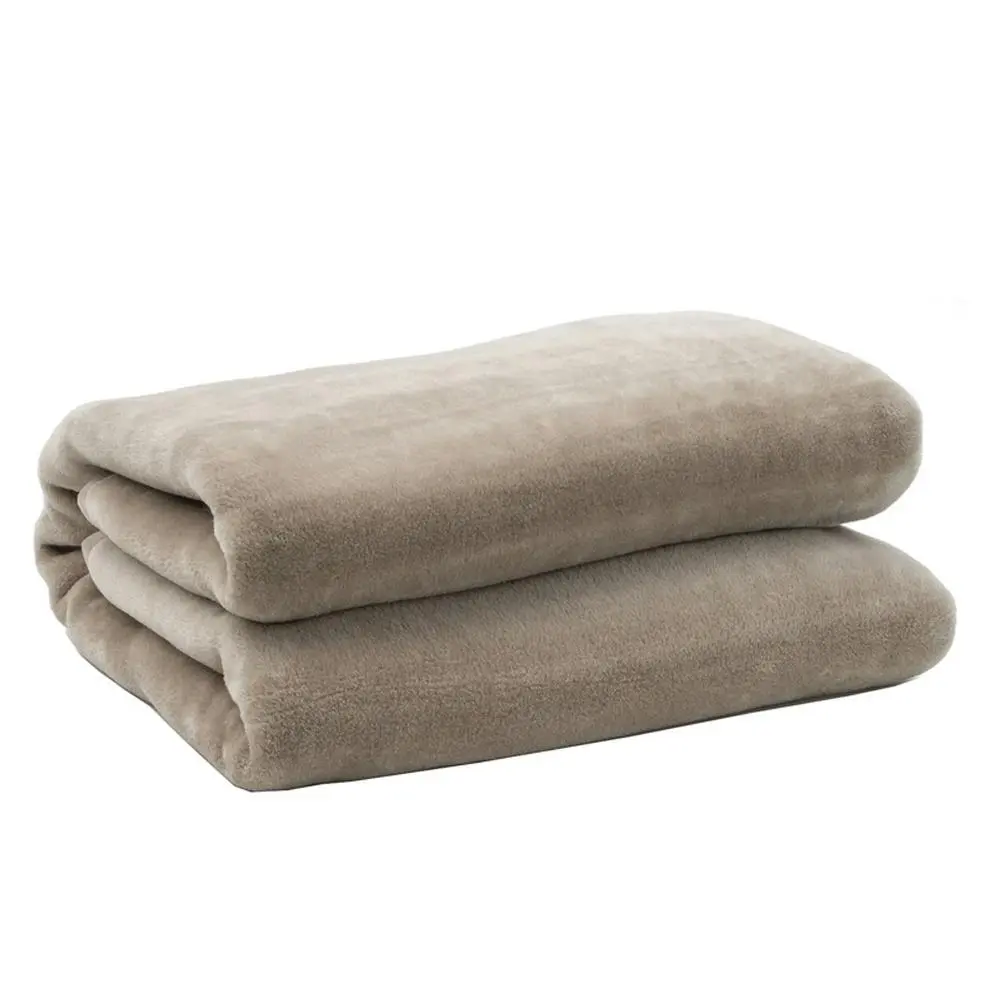 Jason 210x220cm Queen Bed Home Faux Mink Blanket Velvety Soft Plush 500GSM Linen - Home & Garden