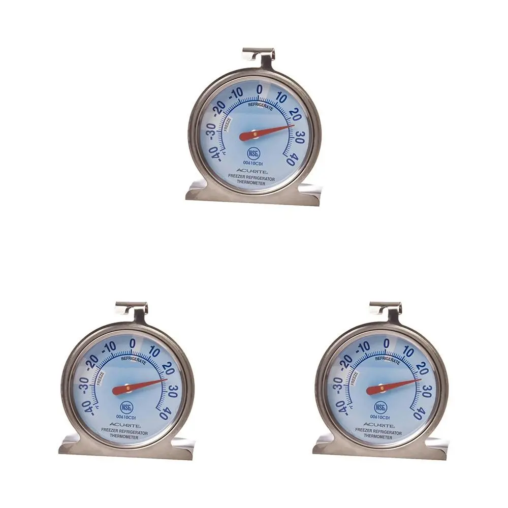 3x AcuRite Refrigerator/Freezer Dial Thermometer Celsius Home Kitchen Cooking - Home & Garden