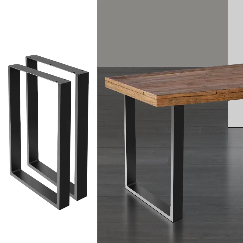 Artiss Metal Table Legs DIY Rectangular 71X50CM Set of 2 - Furniture