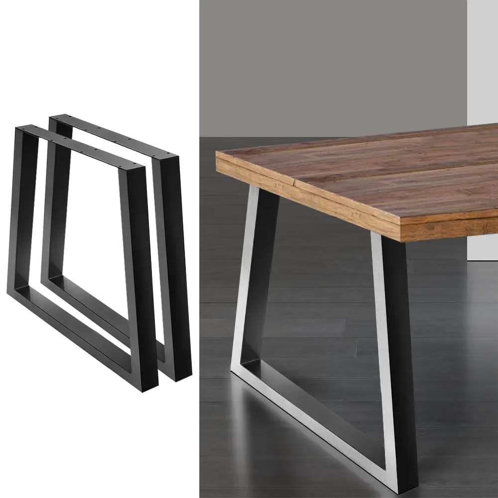 Artiss Metal Table Legs DIY Trapezoid 65X90CM Set of 2 - Furniture