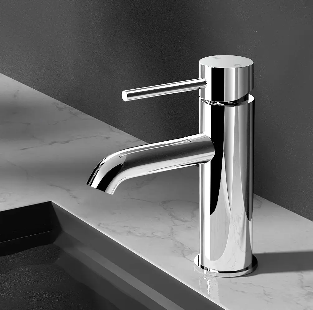 Cefito Bathroom Basin Mixer Tap Round Brass Faucet Vanity Laundry Chrome - Hardware
