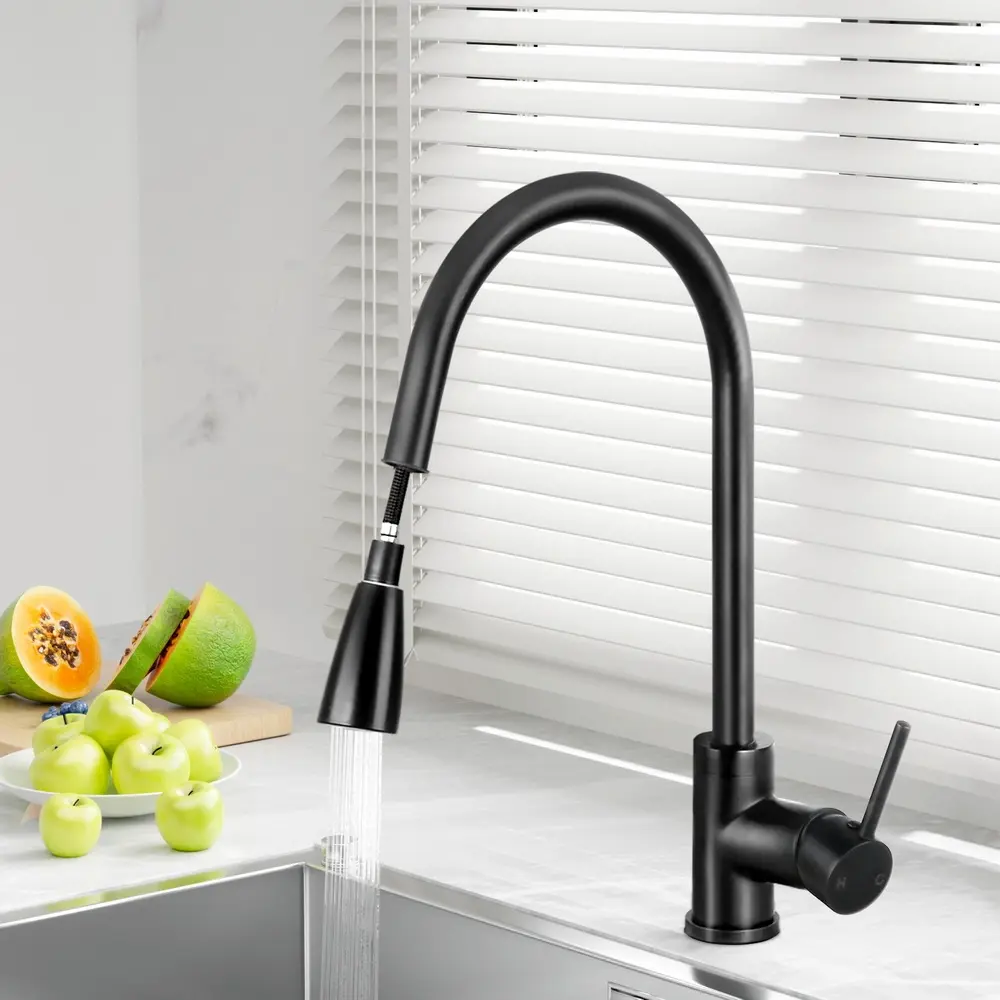 Cefito Kitchen Mixer Tap Pull Out 2 Mode Sink Faucet Basin Laundry Black - Free Shipping Specials