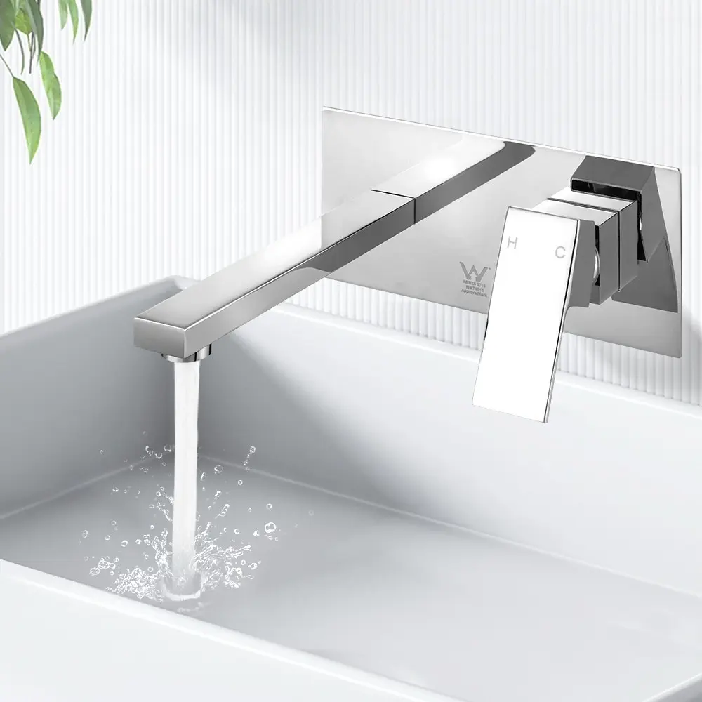 Cefito Bathroom Basin Mixer Tap Separate Faucet Vanity Laundry Chrome - Hardware