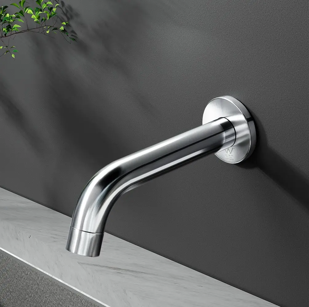 Cefito Bathroom Mixer Spout Wall Bath Tap Round Shower Bathtub Chrome - Hardware