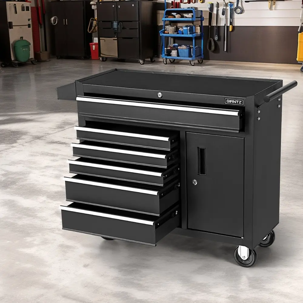 Giantz 6 Drawer Tool Box Cabinet Chest Toolbox Garage Storage Organiser - Hardware